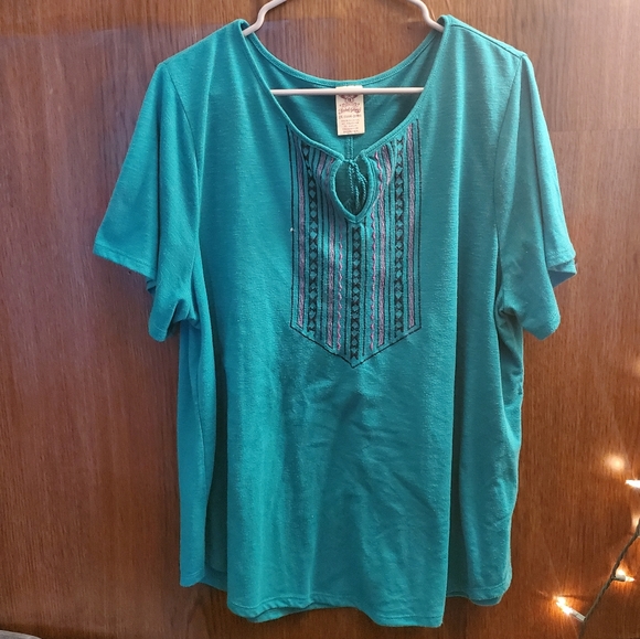 Faded Glory Tribal Top with Tie - Picture 5 of 16